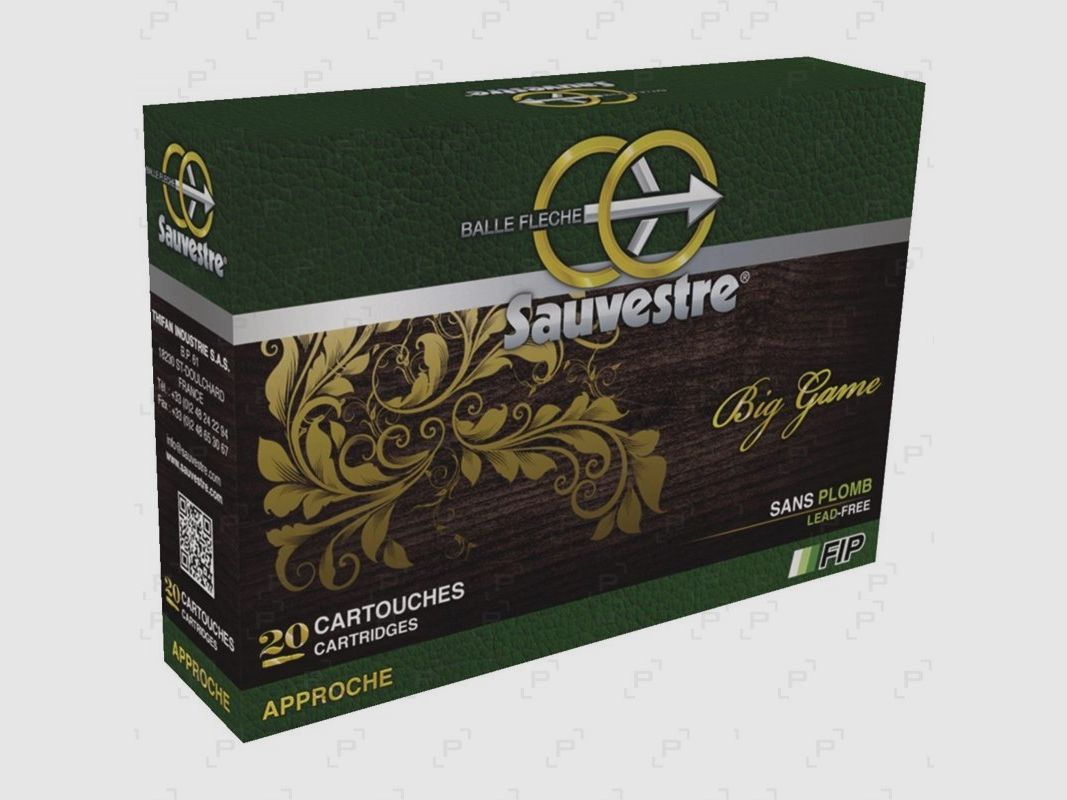 Box mit 20 Patronen für Großwild SAUVESTRE FIP APPROCHE Kaliber .30 R BLASER - 169 GR (BLEIFREI)