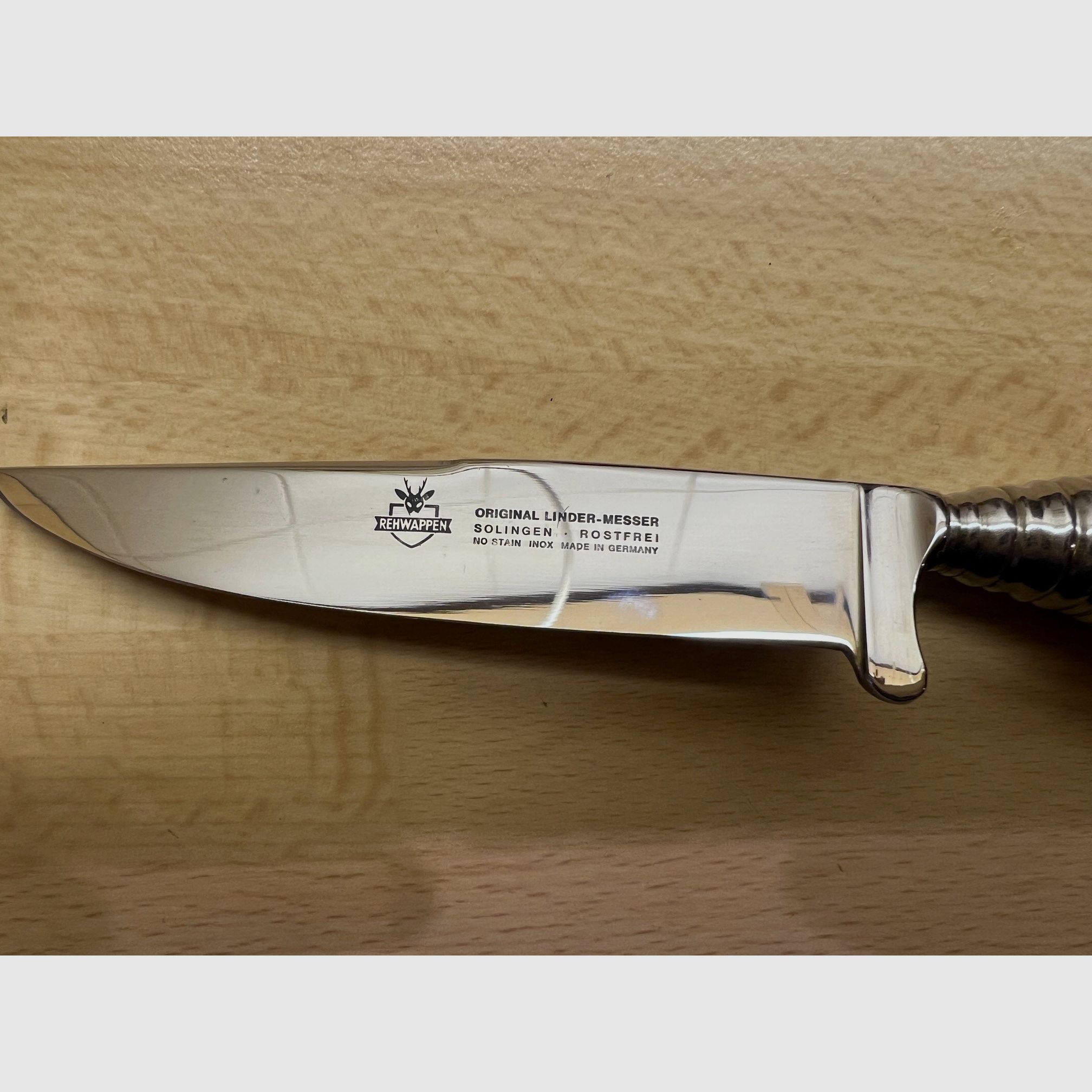 Cuchillo de caza Original Linder, marca de calidad Rehwappen, hoja de acero inoxidable, coleccionista