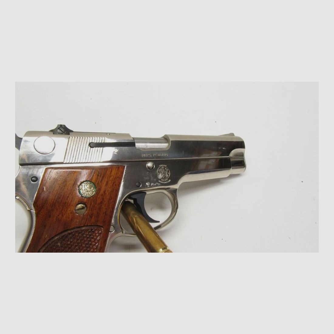 Sammlerstück vernickelt, Smith & Wesson Modell 39-2, 9mmLuger 9mmLuger