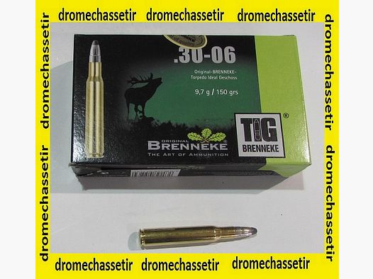 Box mit 20 Patronen, Brenneke, Kal. 30-06, 150 grains TIG