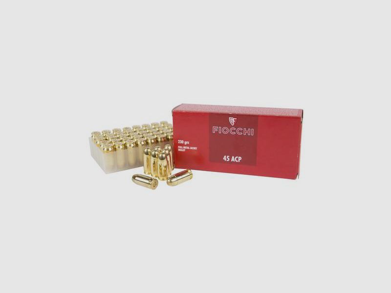 FIOCCHI .45 AUTO ACP 230gr ammunition, pack of 50