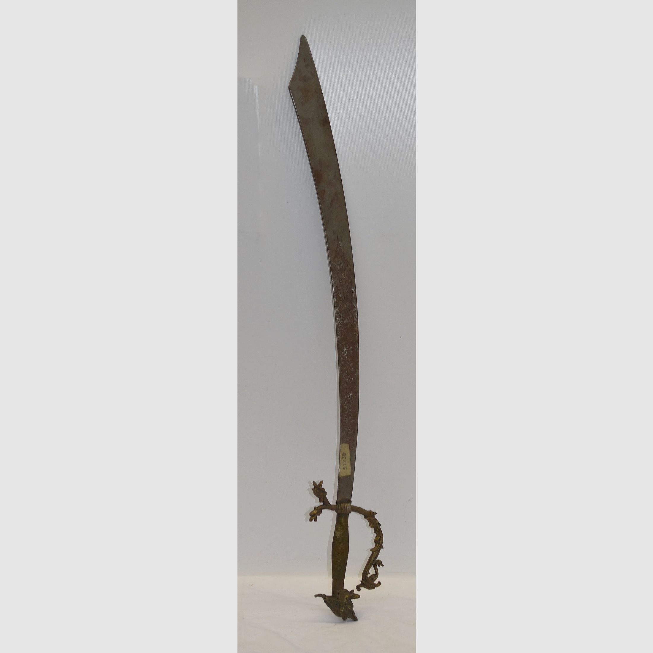 Antikes orientalisches Schwert, Säbel mit Drachen, Gesamtlänge 85 cm