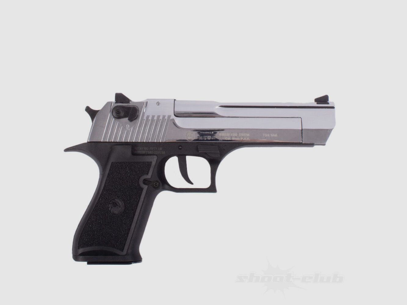 Retay	 Big Fifty LW Schreckschusspist 9mmP.A.K Hochglanz-Chromfinish