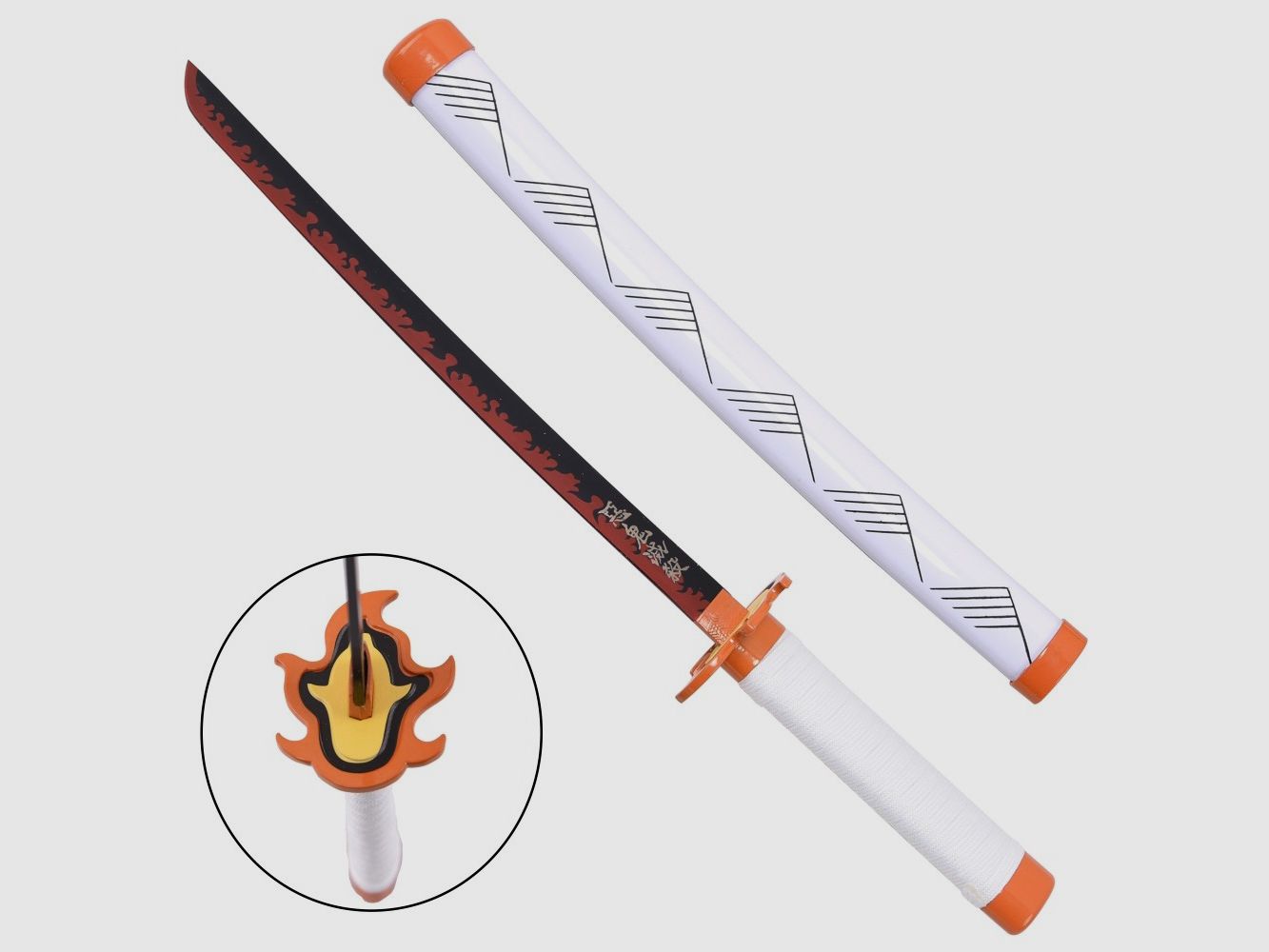 Mini Katana Kyojuro Rengoku inklusive Scheide