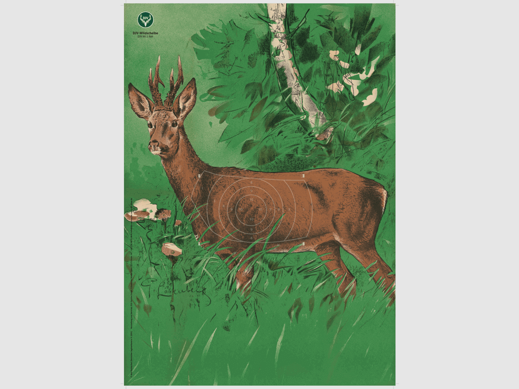 DJV-Kleinkaliber-Wildscheibe Nr. 1 (Rehbock)