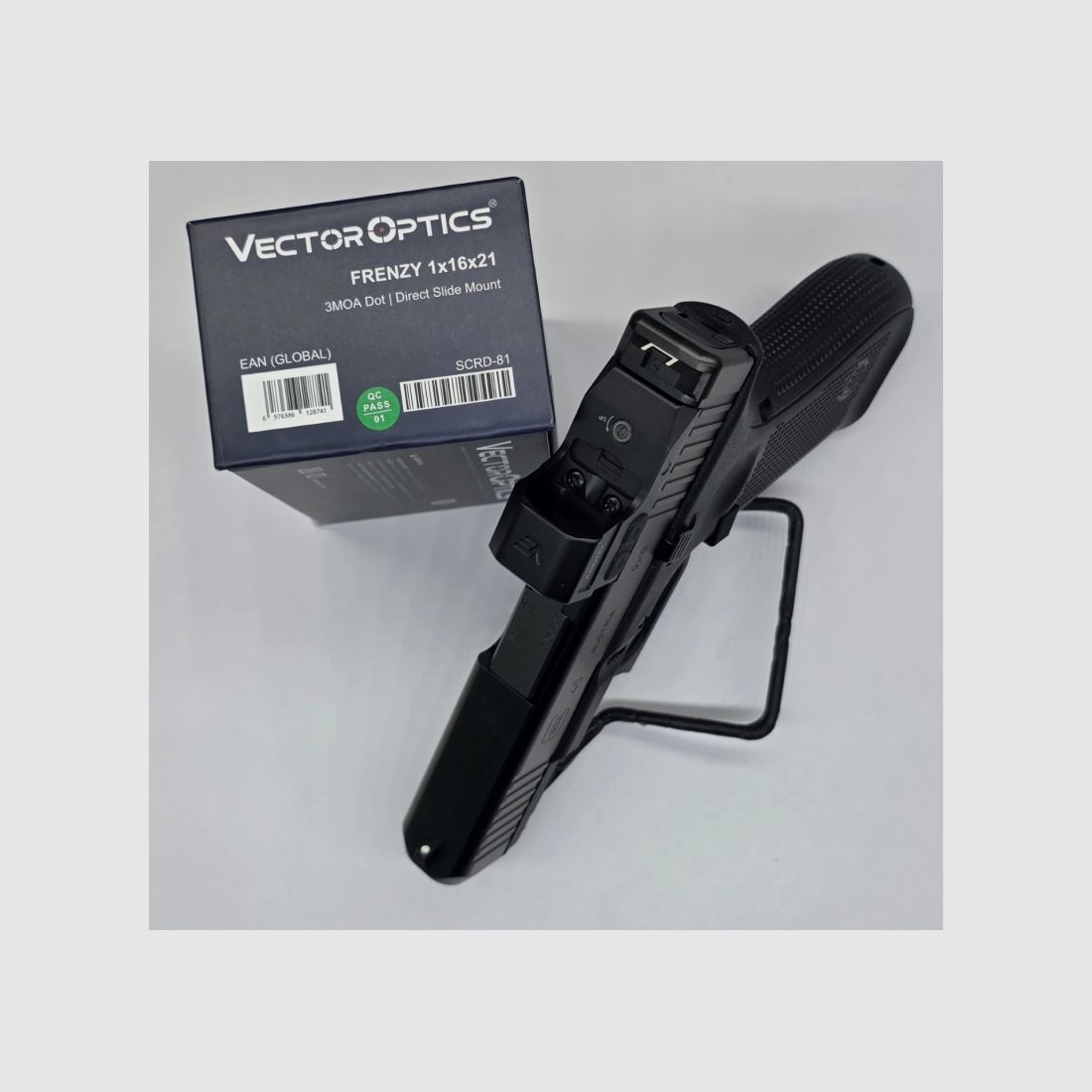 GLOCK 45 MOS 9x19 PISTOOL MET VECTOR FRENZY SCDR-81 3MOA RICHTKijker, afbeelding 5 van 9