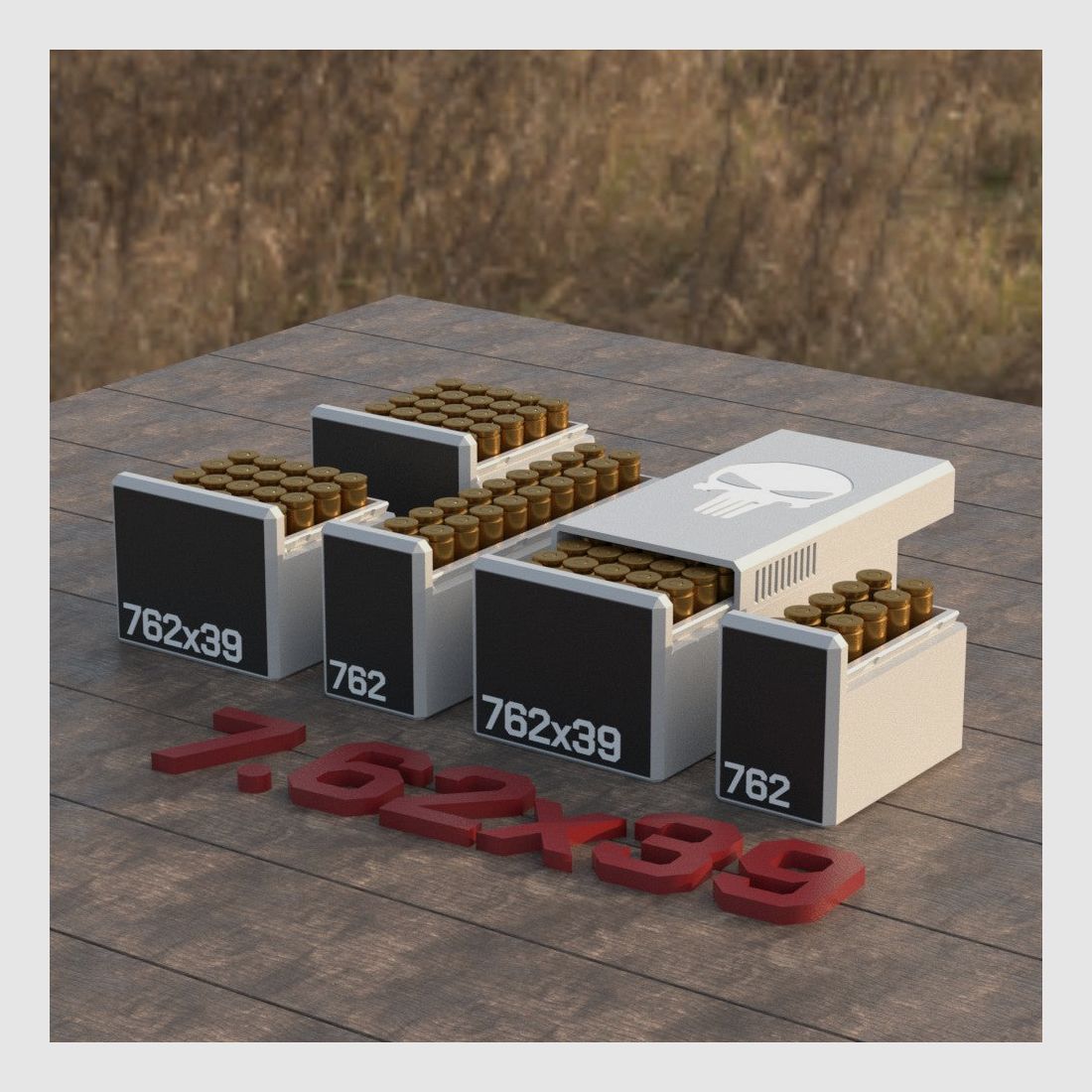 Filamelt Munitionsbox / Ammo 7.62x39 – Patronenbox für 50 Schuss, Made in Germany