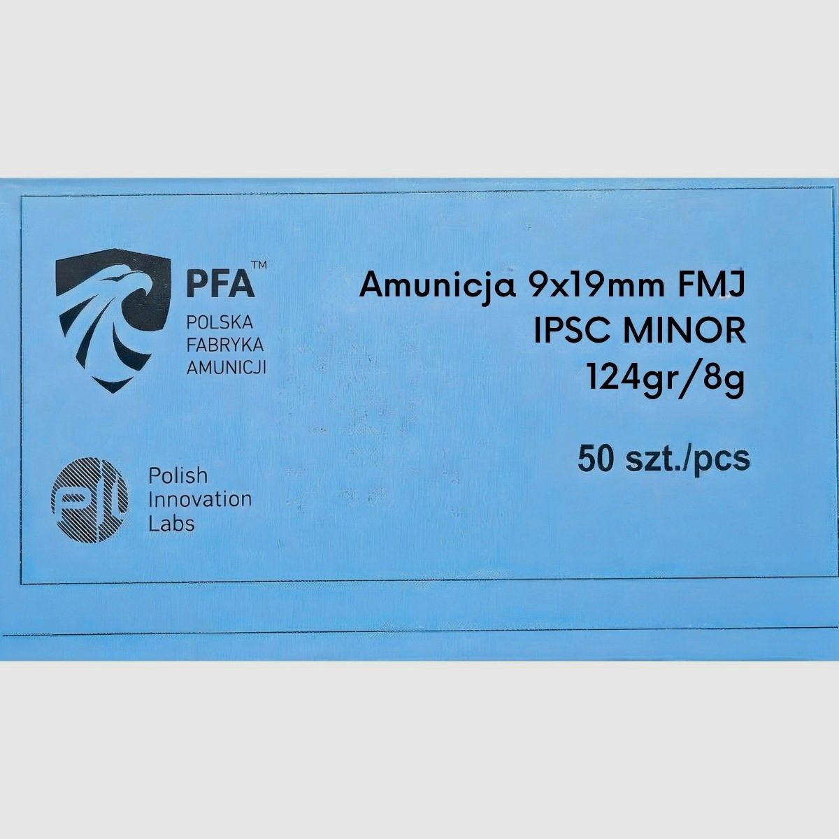 9x19 PFA FMJ IPSC MINOR 124gr/8g, image 1 of 2