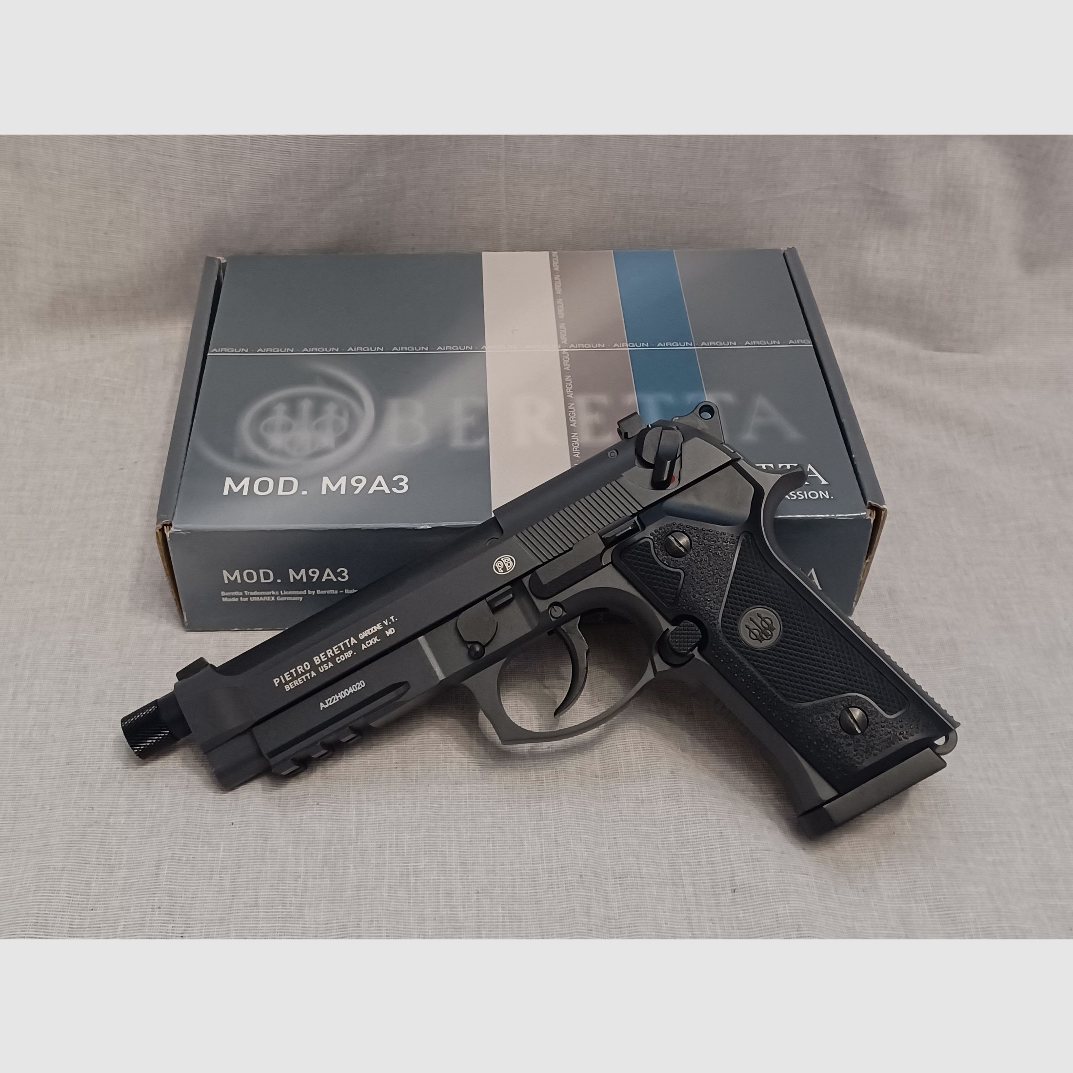 Beretta M9A3 FM gris / 4,5 mm BB / BlowBack / CO2 / Pistola / OVP (52)