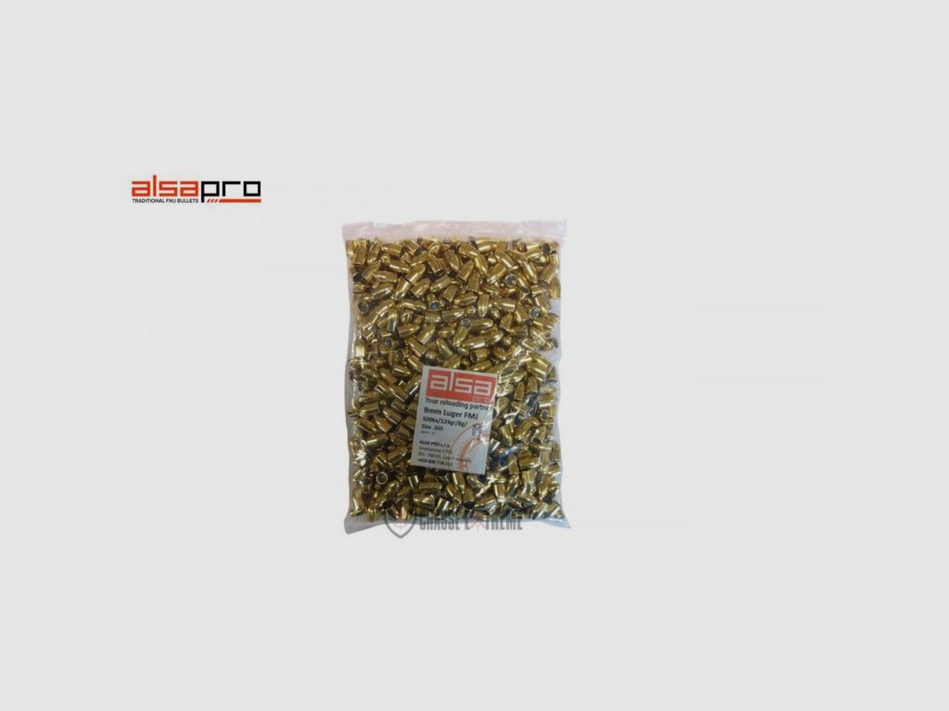 500 Pocisków ALSA PRO kal. 9mm 124gr FMJ