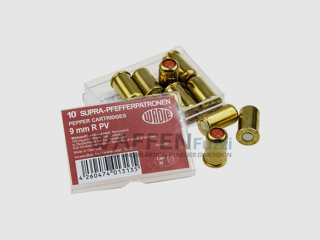 Wadie pepper ammunition 9 mm for revolvers - now even stronger
