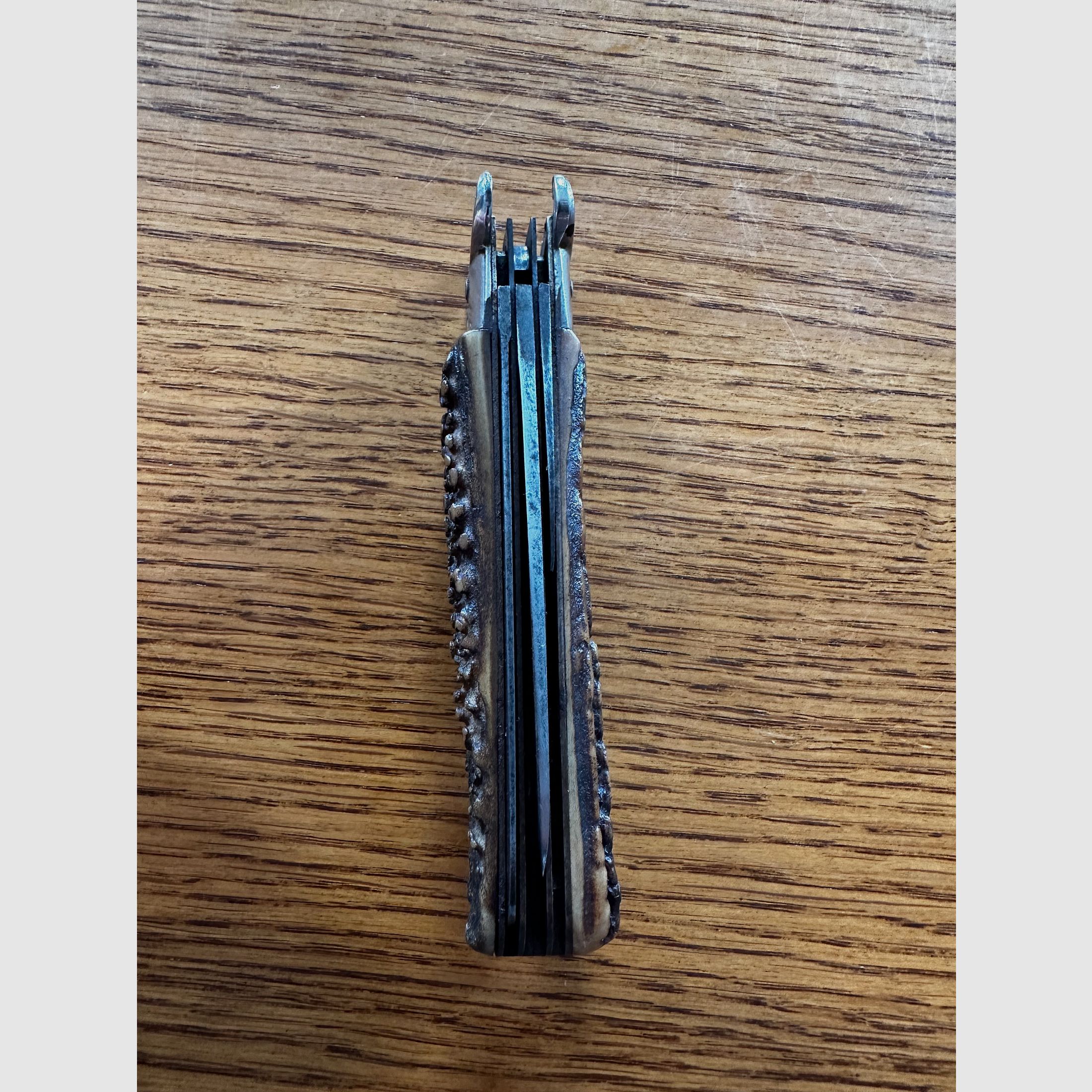 Hunting knife folding knife cartridge extractor caliber 12 and 16 Leegebruch GML DDR pocket knife