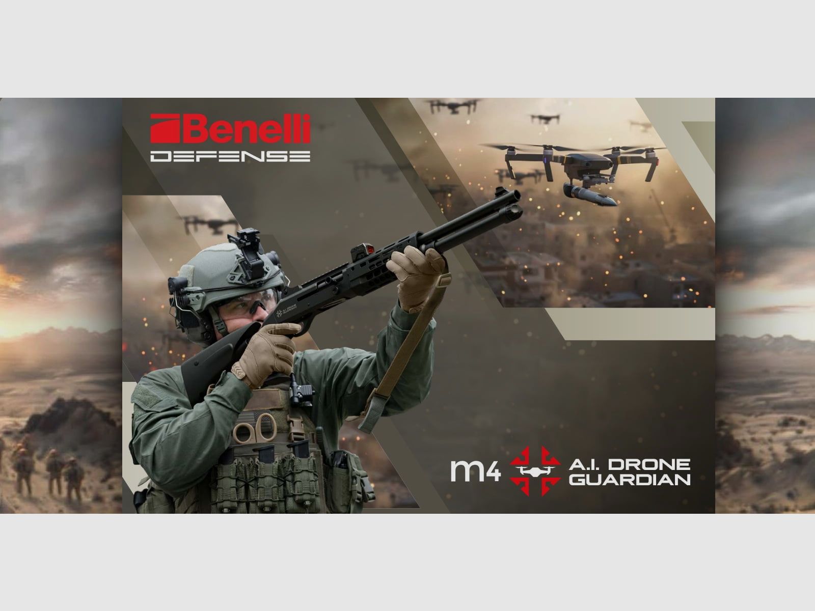 BENELLI Selbstladeflinte Mod. M4 A.I. Drone Guardian 12/76 LL 47cm MultiChoke, Bild 3 von 5