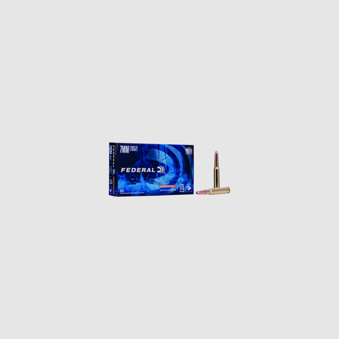 Federal Büchsenmunition 7 x 57 11,3 g / 175 gr Jacketed Soft Point Power Shok