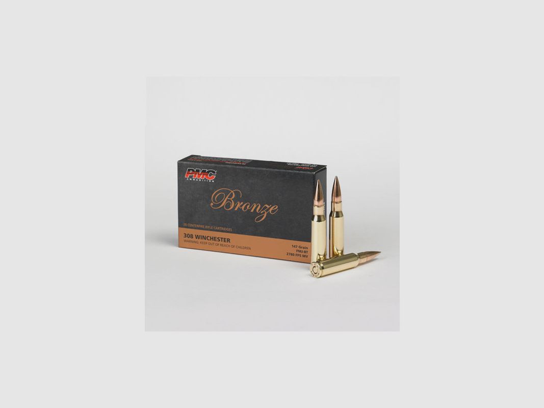 PMC 308 WIN 147 GRS FMJ-BT BRONZE LINE 20 PCS