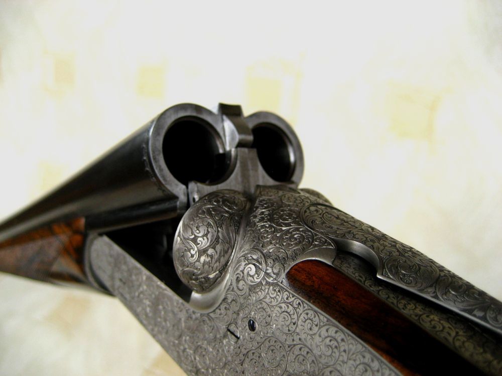 Ziegenhahn & Sohn, "Berst Gun" Ausstellungswaffe Seitenschlossflinte mit Wechsellauf