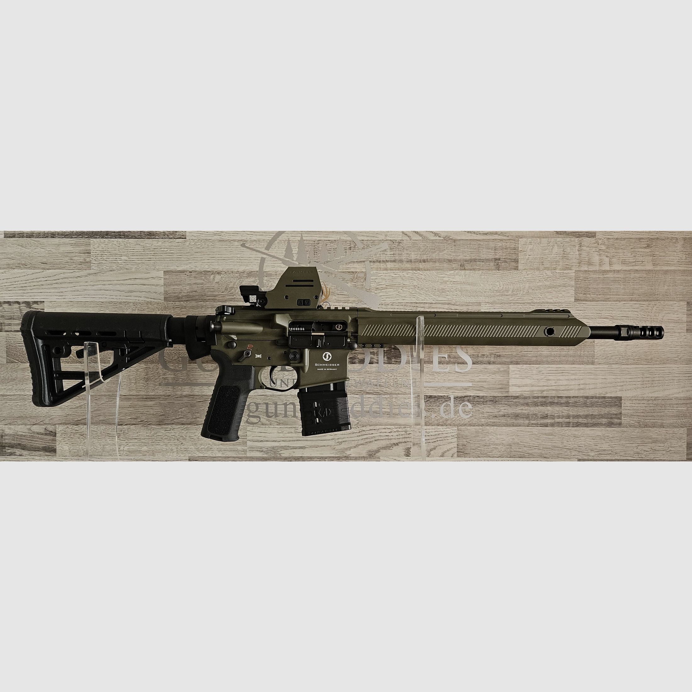 Schmeisser AR15 M4FL Sport Oliv 14,5" .223Rem. en set con visor - ¡envío gratis! - Producto nuevo del comercio especializado