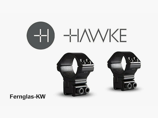 HAWKE 22140 Montaggi an Anello alti da 30 mm per guida da 9-11 mm REGOLABILI