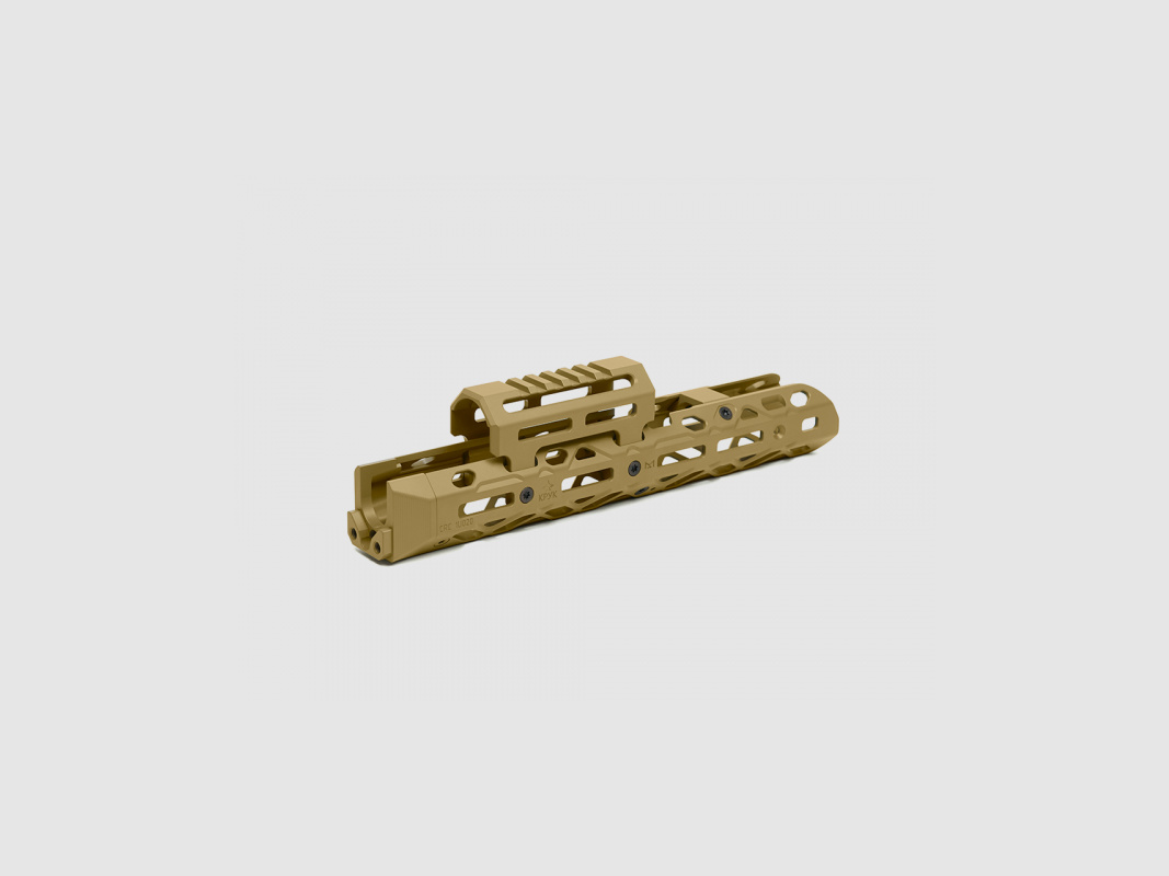 KPYK Medium AK M-LOK Handschutz mit kurzem Gasrohrcover CRC 1U020A Coyote Tan