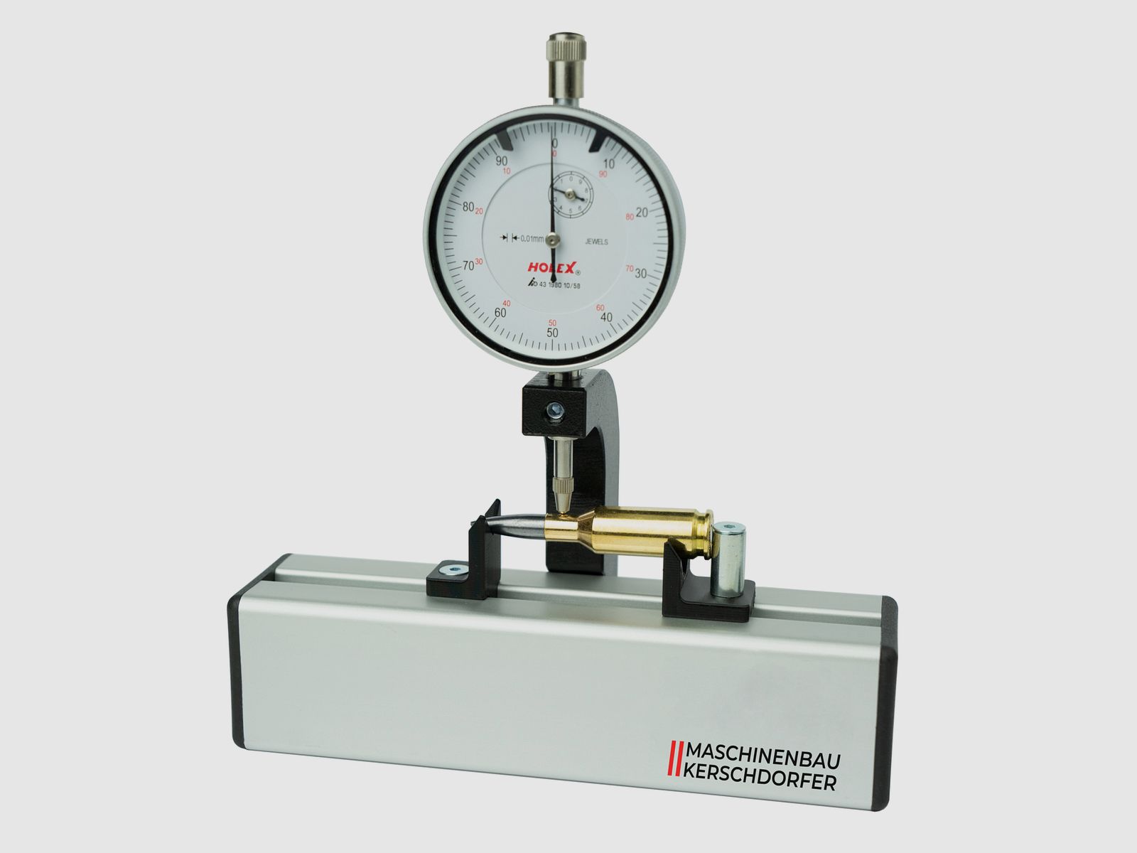 Concentricity testing device / cartridge run-out measuring device / run-out measuring device