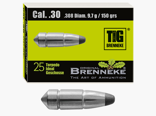 Proiettile Brenneke .30 (.308) TIG 9,7g / 150grs 25 pezzi