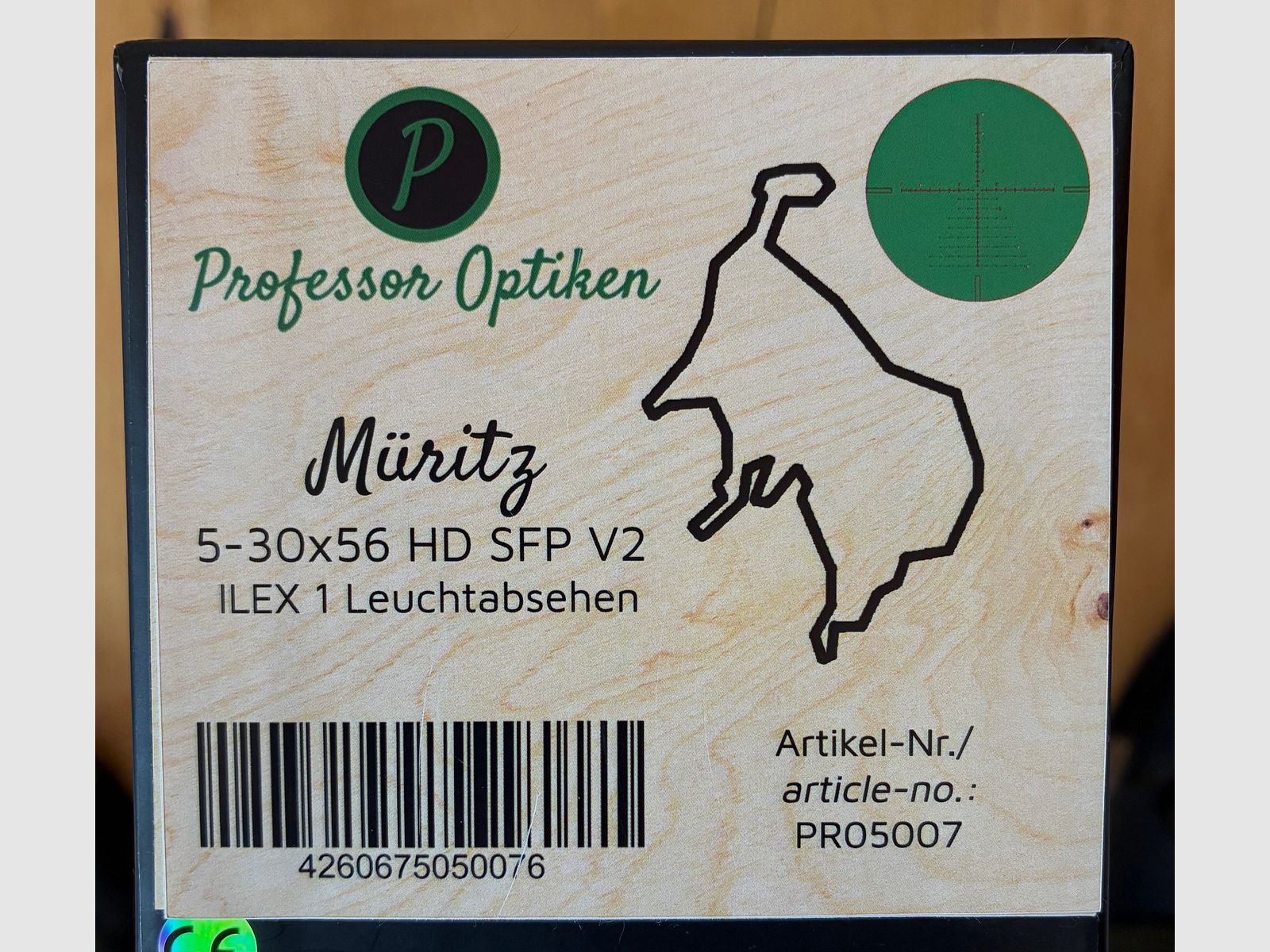Professor Optiken Müritz - 5-30x56 HD SFP V2 | Gen. 2, ILEX 1 Leuchtabsehen