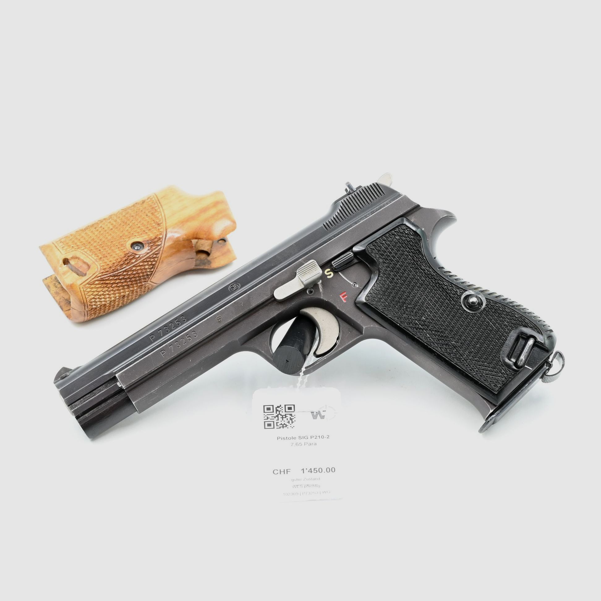 Pistole SIG P210-2, Occ., 7,65 Para, Bild 1 von 2