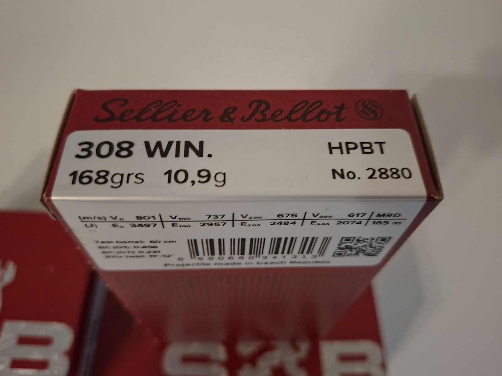 .308 Win  Sellier& Bellot HPBT 168 gr. Top Präzision 119 Stck., Bild 2 von 3