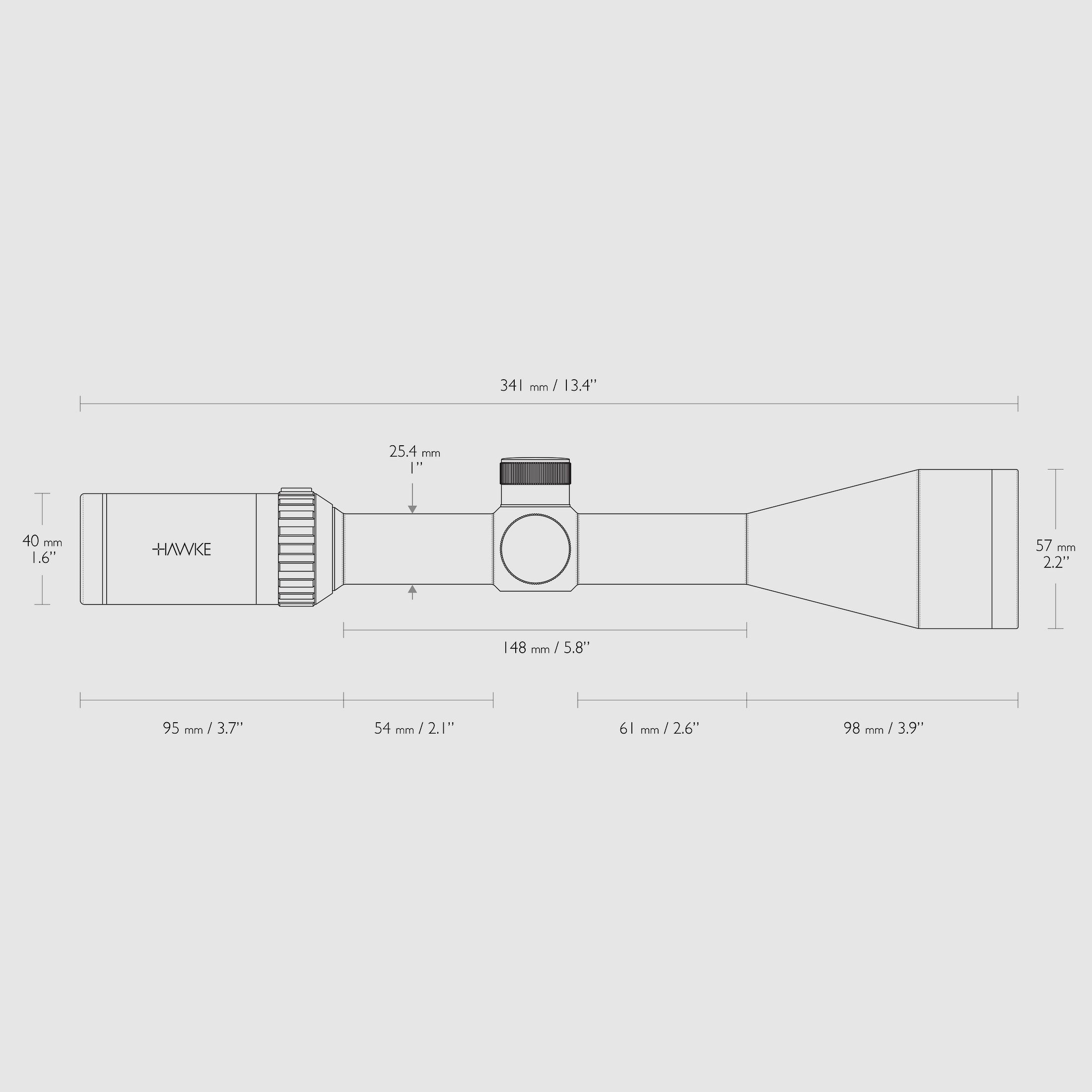 HAWKE 14150 Zielfernrohr VANTAGE 4-12X50 30/30 DUPLEX ABSEHEN