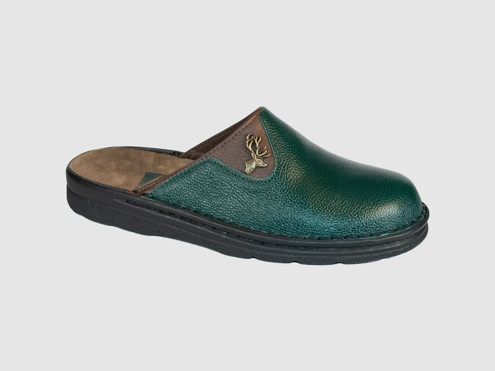 Chaussures en cuir pour la maison cerf (vert)