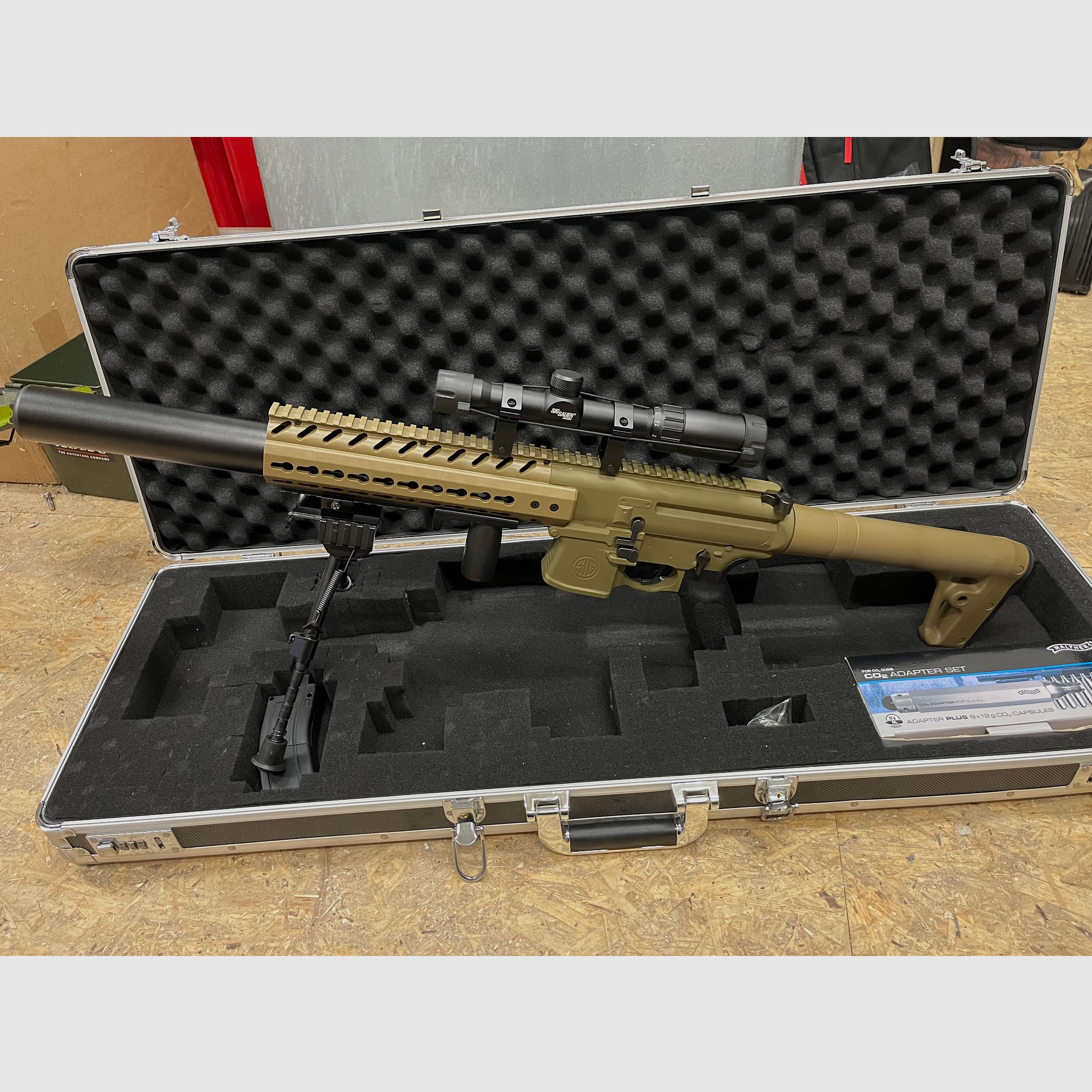 SIG SAUER MXC Gen2 Diabalo Dark Earth + Koffer/ ZF ( Adapter, Zweibein )