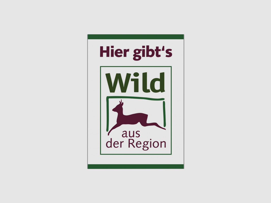 Hinweisschild "Wild aus der Region" DIN A3