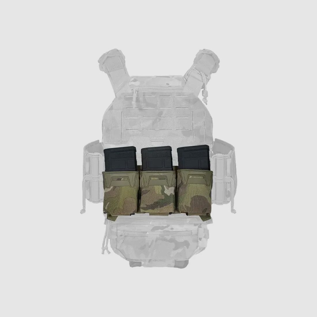 Pincer Placard 308. Triple Mag Pouch (Multicam) Agilite, image 3 sur 4