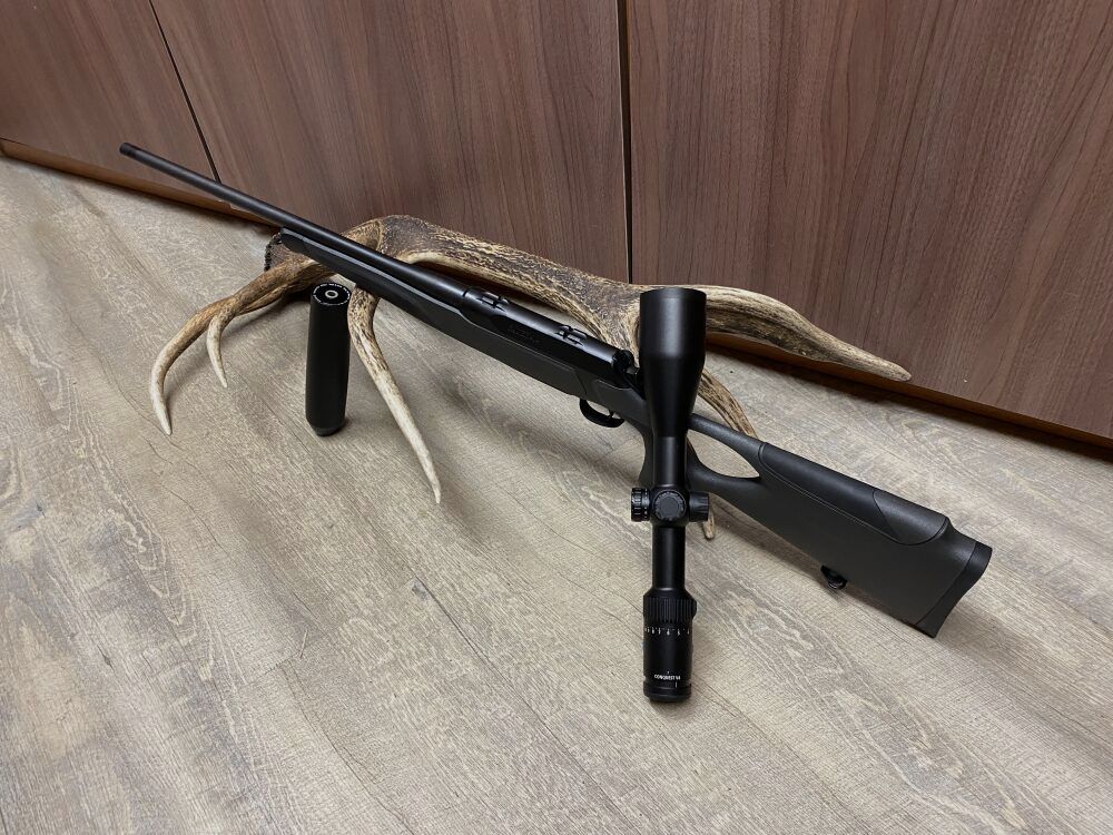 Sauer 404 Synchro XT, mit Zeiss Conquest V4 3-12x56, Stahlsystem & Sauer Dämpfer