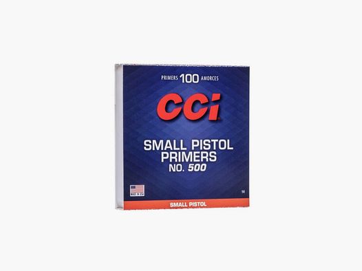 PRIMERS CCI SMALL PISTOL NO.500 13,00€ - NON VENDU EN LIGNE - CONTACTEZ LE VENDEUR