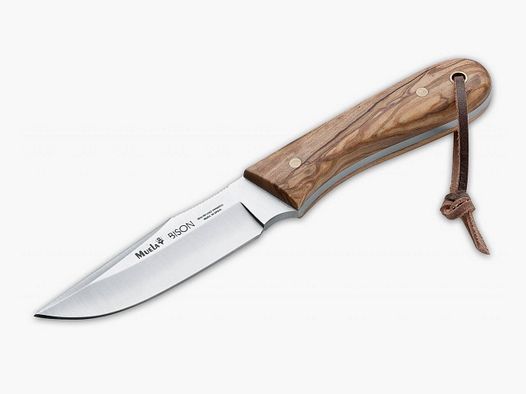 MUELA BISON OLIVE Jagdmesser mit schöner Lederscheide