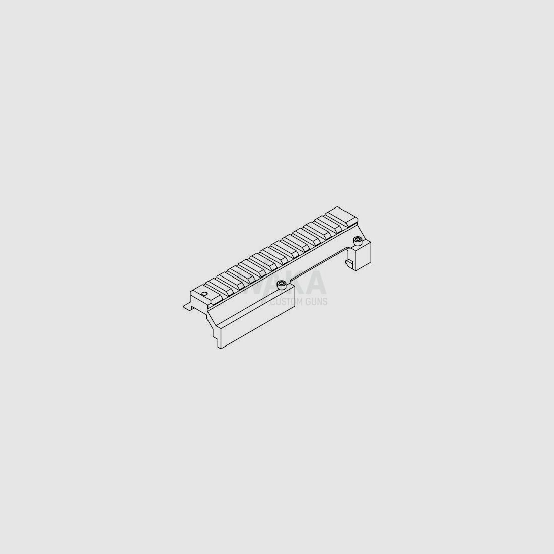 B&T mounting rail NAR universal mount for HK MP5/HK33/HK53/G3/SP5