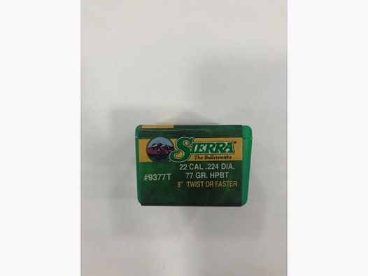SIERRA Bullets .22 GR 77 QT 50