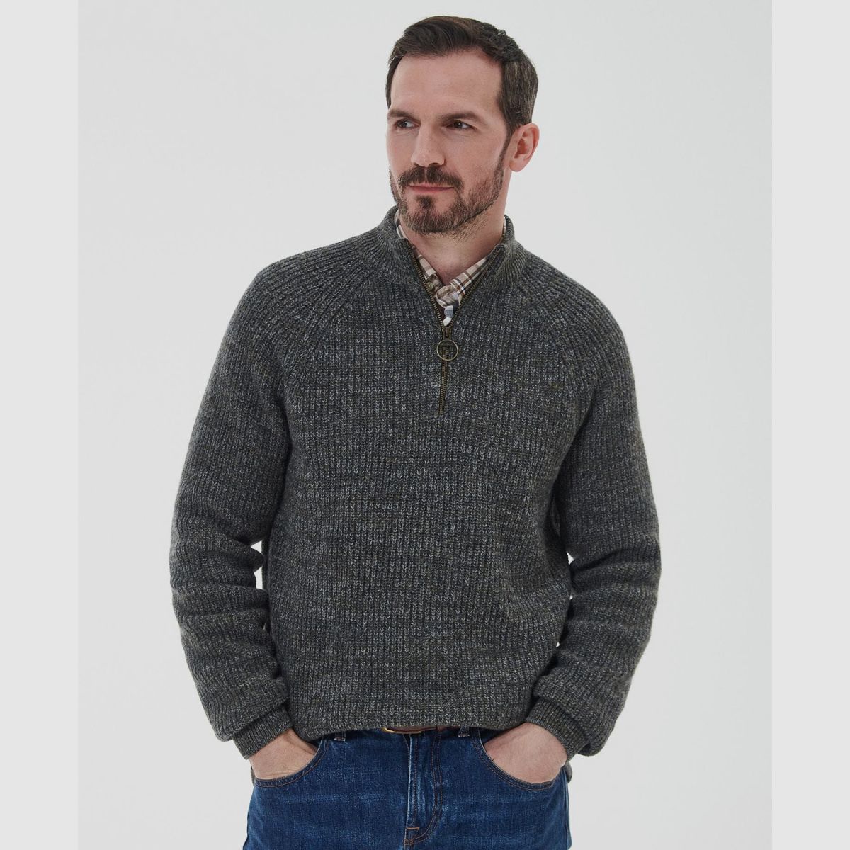 Suéter BARBOUR Horseford Half-Zip Oliva