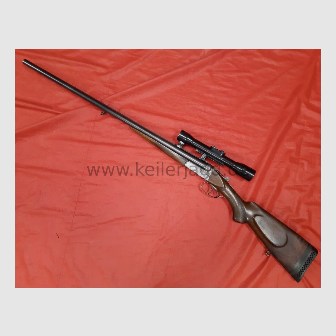Bühag double-barrel shotgun 16/70 with scope A piece of history