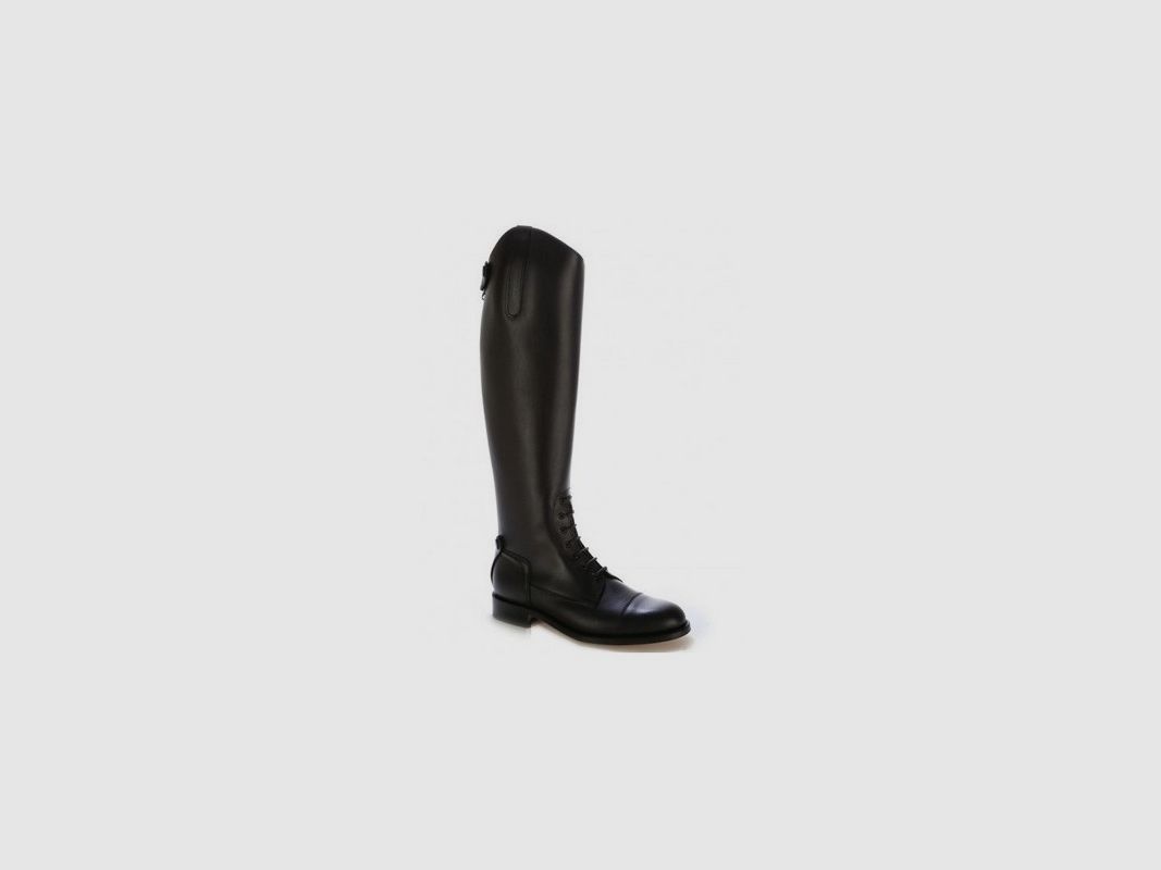 Black Leather Zip Boots