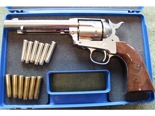 Colt Single Action Army SAA Co2-Revolver Nickel Finish Kaliber 4,5 mm Diabolo- BB