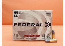 Federale Patronen .22lr Federale 40grs LRN (AM22) VE 325 patronen (HV: 1200fps) Automatch/ 2,6g Lood-Rondkop