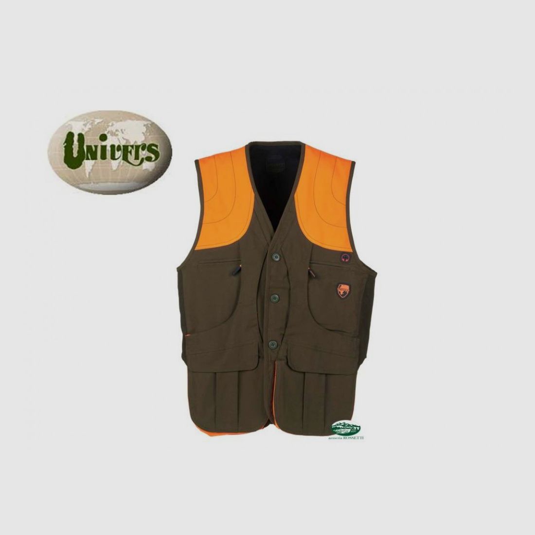 UNIVERS Gilet Diana grün und orange, Bild 1 von 2