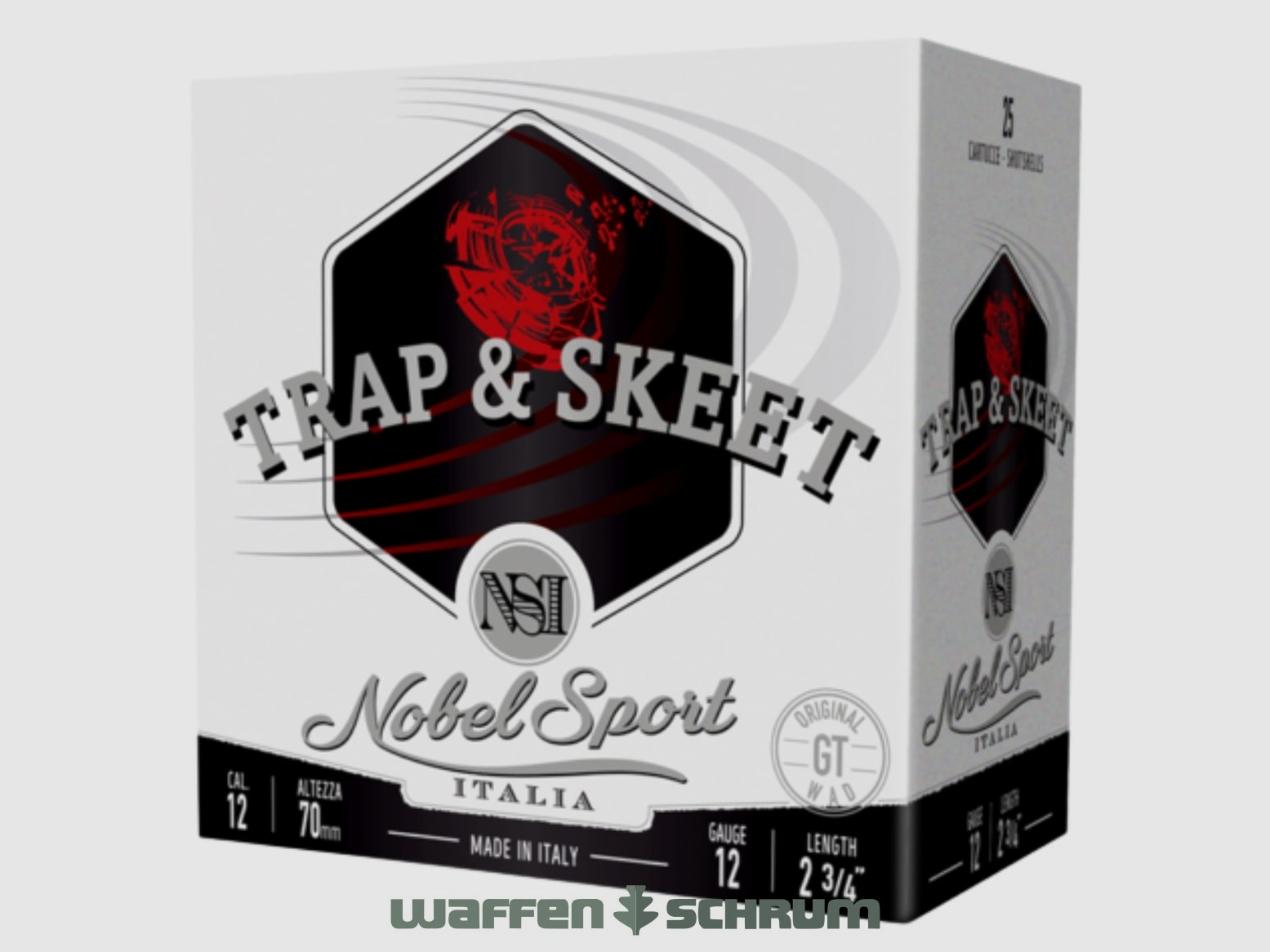 Nobel Sport Italia 12/70 Trap und Skeet Trap T7,5 2,4mm - 24g