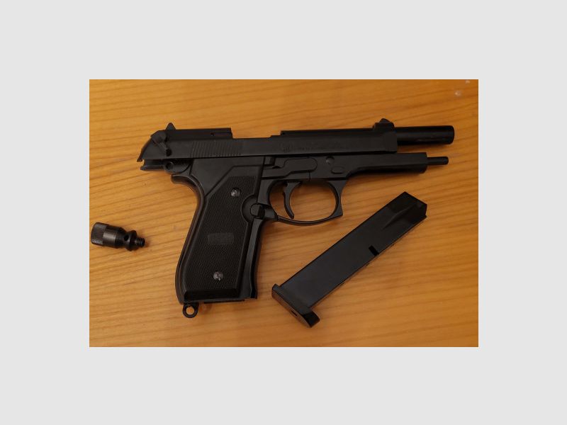 Reck Miami 92F PTB 488 pistola a salve nel calibro 9 mm P.A.K. (PTB 488) inclusa la valigetta Reck