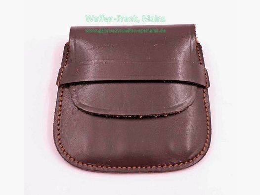 Manufacturer unknown cartridge case made of smooth leather