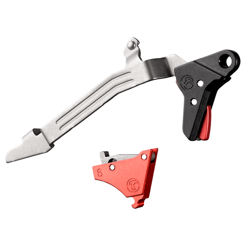 Alpha Glock Competition Gen6, 1.4 kg trigger pull, straight aluminum trigger, red