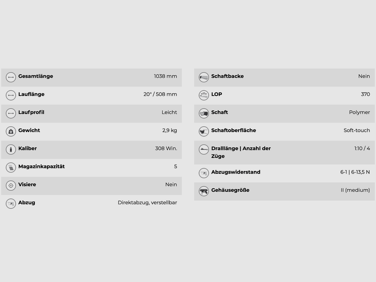 CZ 600 Ergo Repetierbüchse .308 Win. einstellbarer Direktabzug Dural Lochschaft