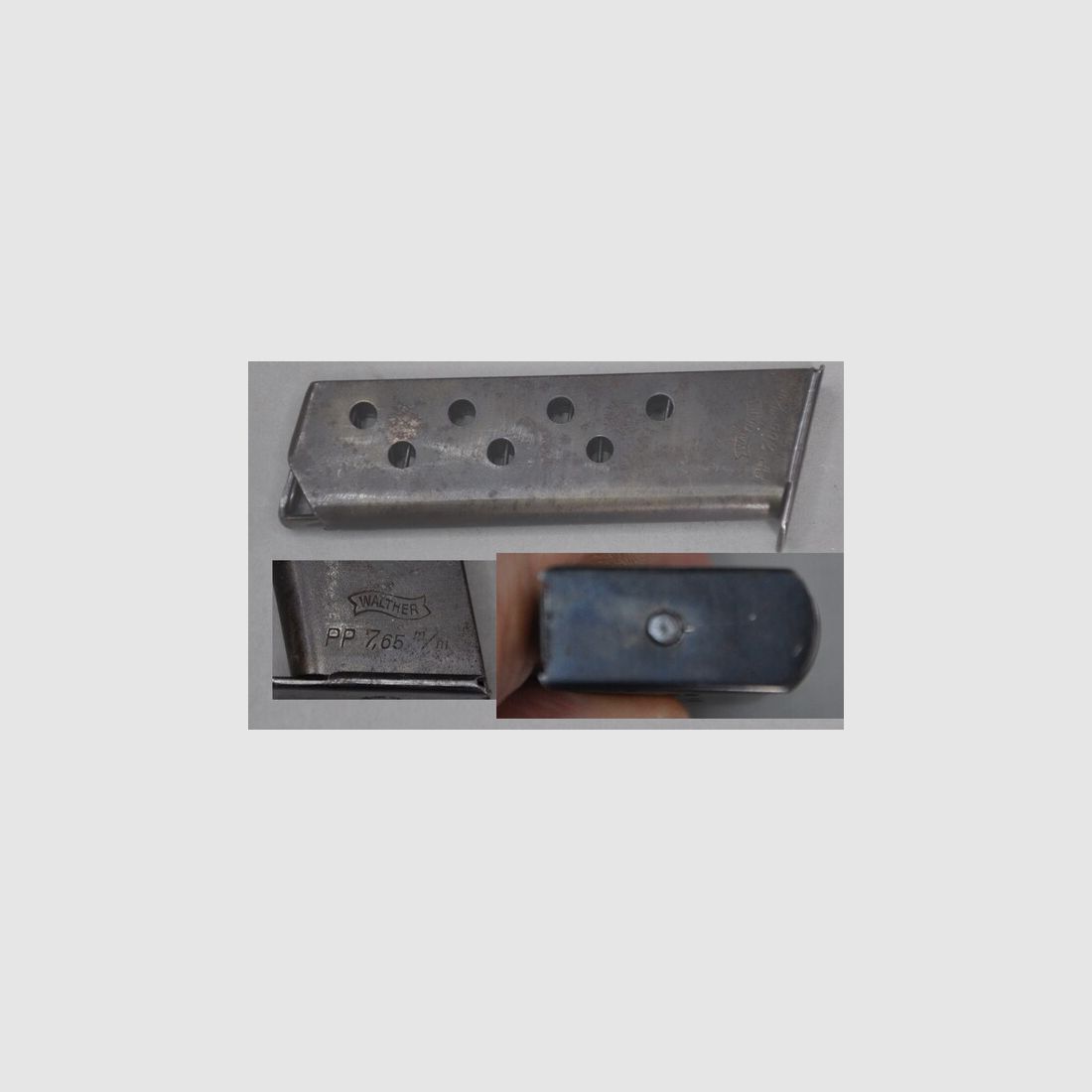 altes Magazin für Pistole Walther PP Cal. 7,65